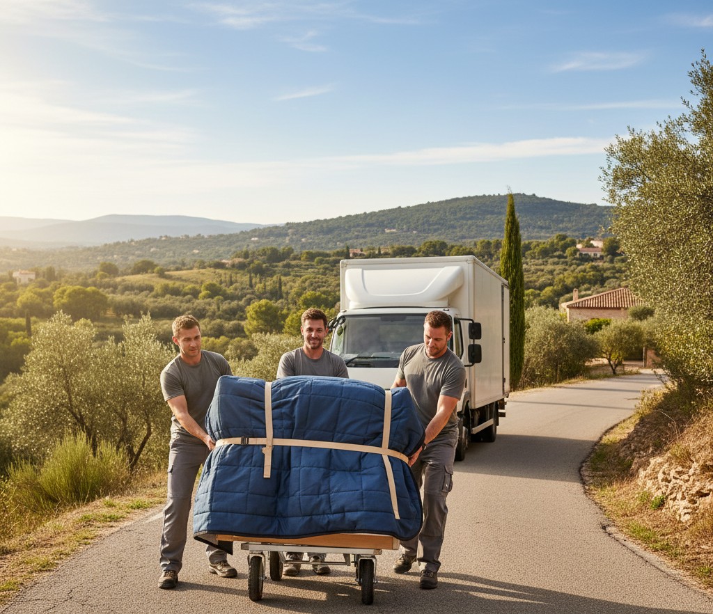Déménagement Éguilles routes sinueuses accès étroits